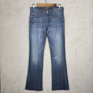 7 For All Mankind Women's Bootcut Jeans Size 28 Blue‎ Denim Low Rise Medium Wash